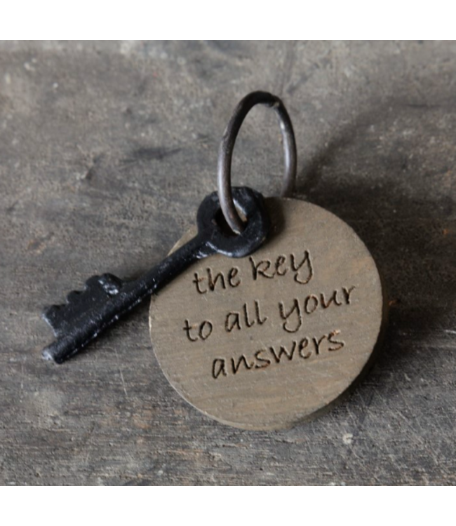 Sleutel met tekst A | Answers - (HxBxD) 5x5x1 cm