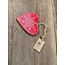 Hanger heart mango wood 9x9x1cm A/3 - Red - hart - hout - per stuk