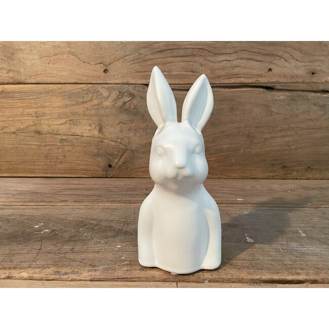 Vase Bunny Fine Earthenware White 9x9x21.5cm