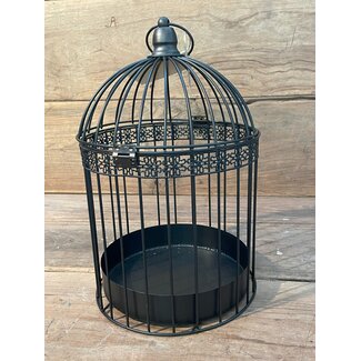 Birdcage black for plants metal H34 Ø22