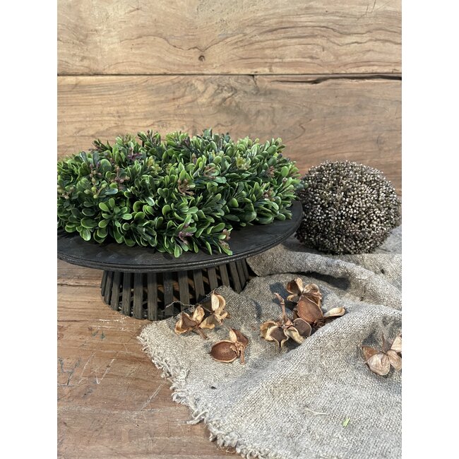 Plate fir wood on stand 28x28x9cm FSC 100% - Black