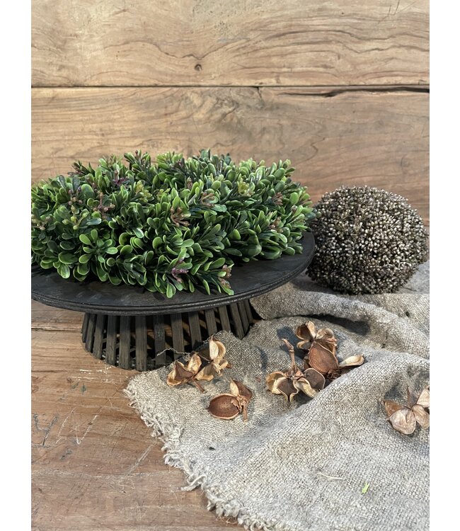 Plate fir wood on stand 28x28x9cm FSC 100% - Black