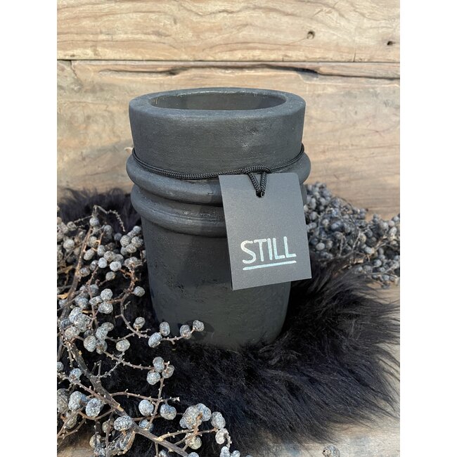 Still 31142 - Bamboo Vase M Black Series - 12 x 20 cm