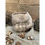 ## wordt niet verzonden - Planter Hand Concrete Gold 18.5x17x16.5cm