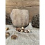 ## wordt niet verzonden - Planter Hand Concrete Gold 18.5x17x16.5cm