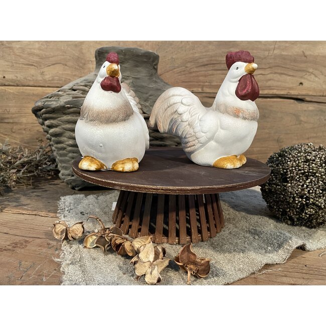 Plate fir wood on stand 28x28x9cm FSC 100% - Brown