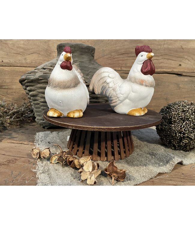 Plate fir wood on stand 28x28x9cm FSC 100% - Brown