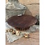 Plate fir wood on stand 28x28x9cm FSC 100% - Brown