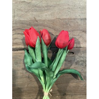 Countryfield Rode tulpen boeket 30 cm