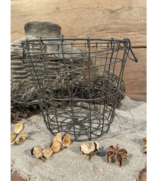 Metalen mand "Abel" M  pot 21 dia22x20cm