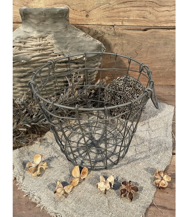 Metalen mand "Abel" M  pot 21 dia22x20cm