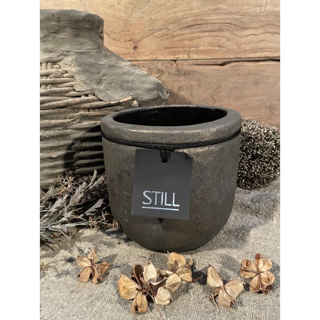 Still 3473 - Planter Line S Gold - Ca. 16 D x 16 H cm  Opening ca. 13 cm