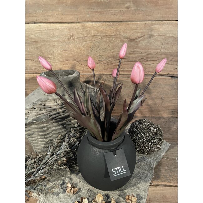 Countryfield Bos roze tulpen - 5 stelen - L15B15H44CM