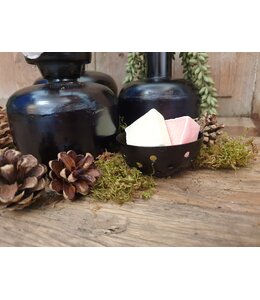 ## Waxinehouder cirkels zwart - 7,5 x 3,5 cm