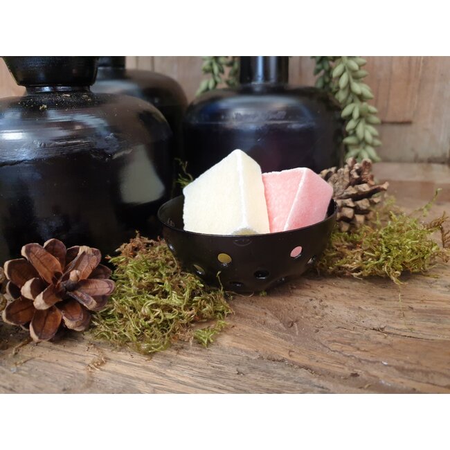 # Waxinehouder cirkels zwart - 7,5 x 3,5 cm