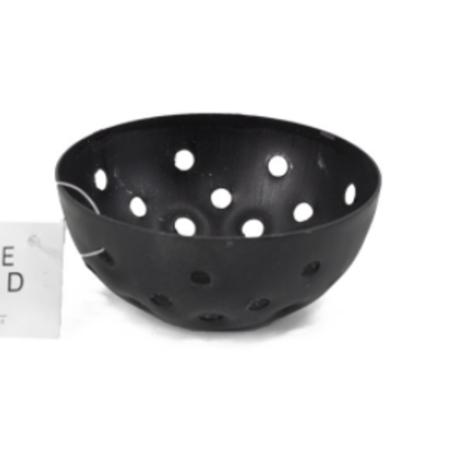 # Waxinehouder cirkels zwart - 7,5 x 3,5 cm