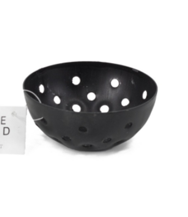 ## Waxinehouder cirkels zwart - 7,5 x 3,5 cm