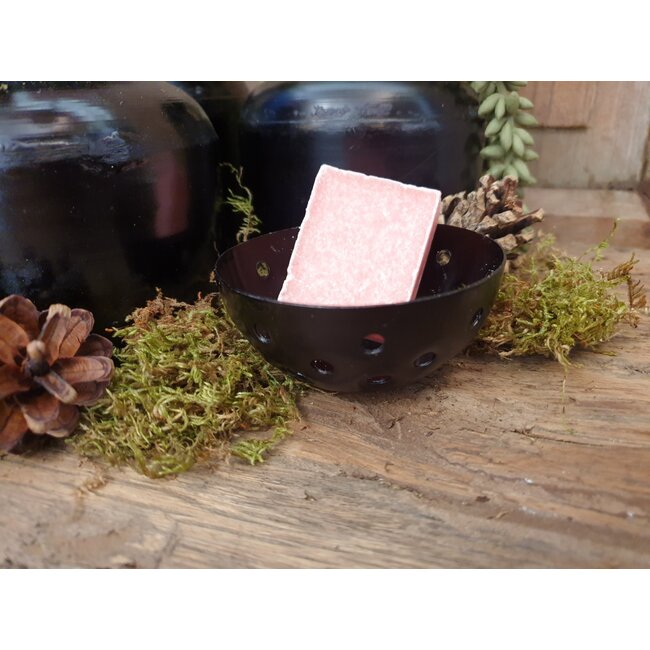 # Waxinehouder cirkels zwart - 7,5 x 3,5 cm