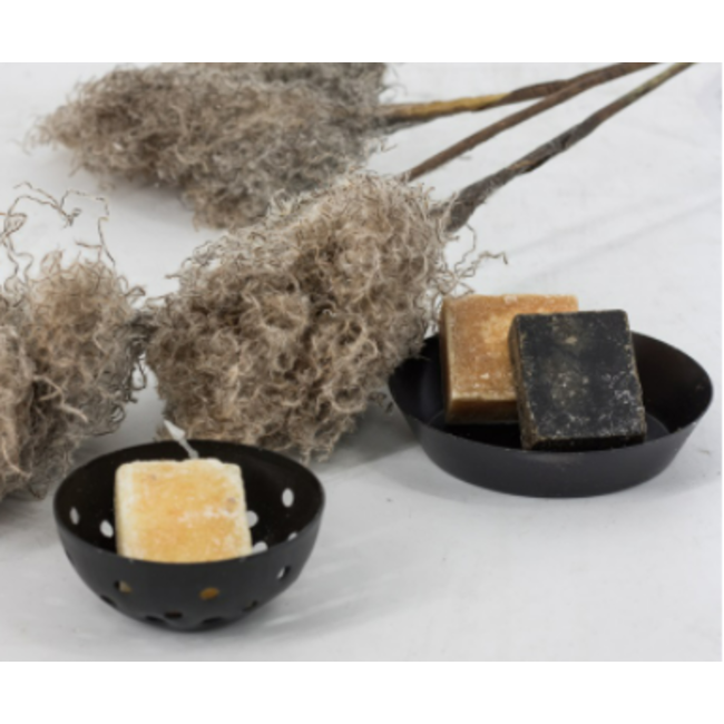 # Waxinehouder cirkels zwart - 7,5 x 3,5 cm