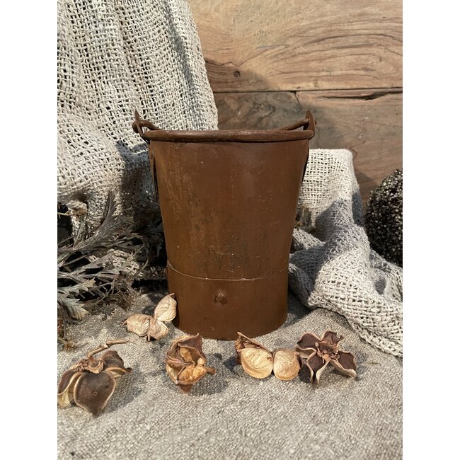 Emmer zink - ter deco - ca. 17 x 13 x 18 cm