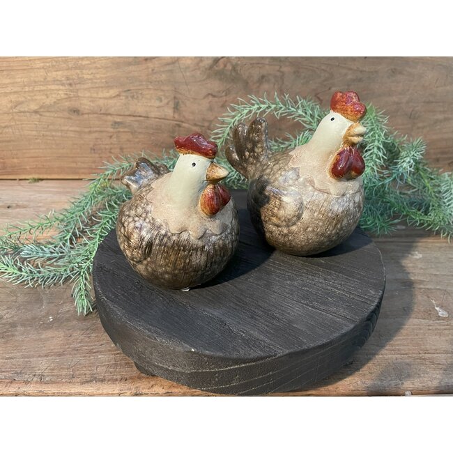 Kip of haan bruin 13 cm