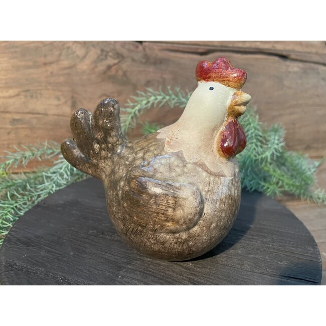 Kip of haan bruin 13 cm