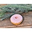 ~Candle Stick Donut Polyresin Pink 9x9x3cm - kandelaar - per stuk - excl. kaars