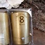 # Doosje met 6 kaarsjes in glas - goud - 20x3.5x5 cm