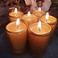 # Doosje met 6 kaarsjes in glas - goud - 20x3.5x5 cm