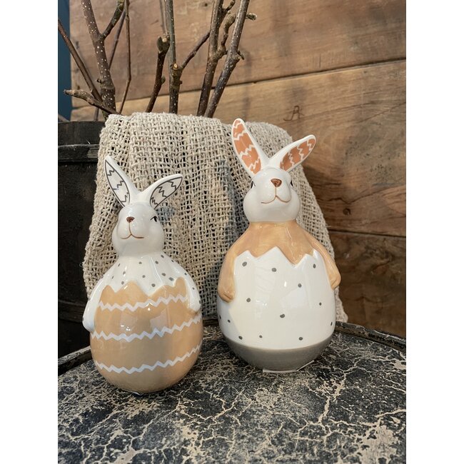 # Setje van 2 hazen in een ei - 15.8 x 8 x 8