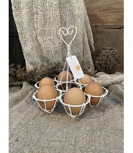 ## Witte eierhouder Clayre & Eef 19 cm