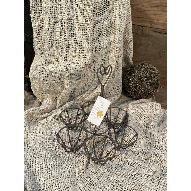 EIERHOUDER Ø 19X19 CM BRUIN IJZER