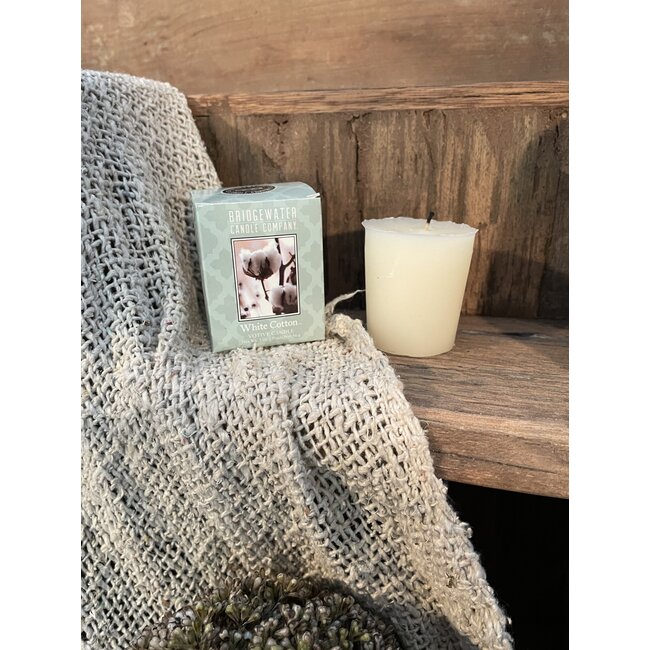 Bridgewater - Geurkaars - White Cotton - 5x5x6 - 4,5 x 5 cm
