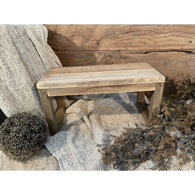 PLANTENTAFELTJE 38X18X19 CM BRUIN HOUT RECHTHOEK PLANTENSTANDAARD