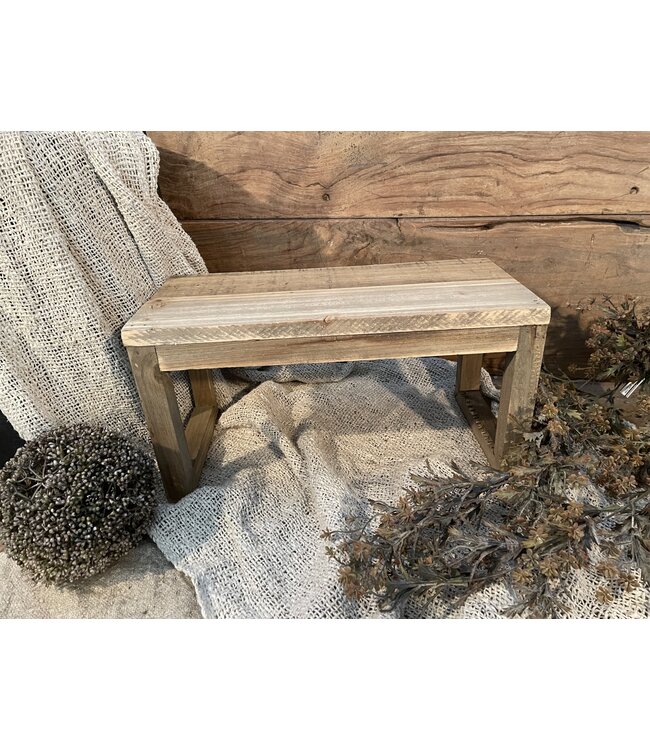 PLANTENTAFELTJE 38X18X19 CM BRUIN HOUT RECHTHOEK PLANTENSTANDAARD