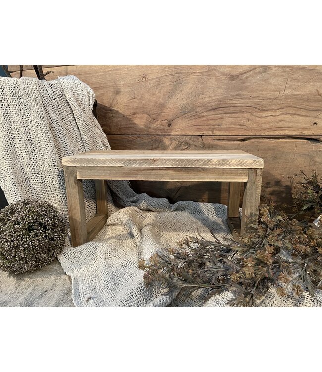 PLANTENTAFELTJE 38X18X19 CM BRUIN HOUT RECHTHOEK PLANTENSTANDAARD
