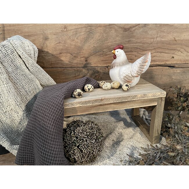 PLANTENTAFELTJE 38X18X19 CM BRUIN HOUT RECHTHOEK PLANTENSTANDAARD