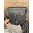 Brynxz Planter Oval Edge Huge Stone Black L 44x15x45