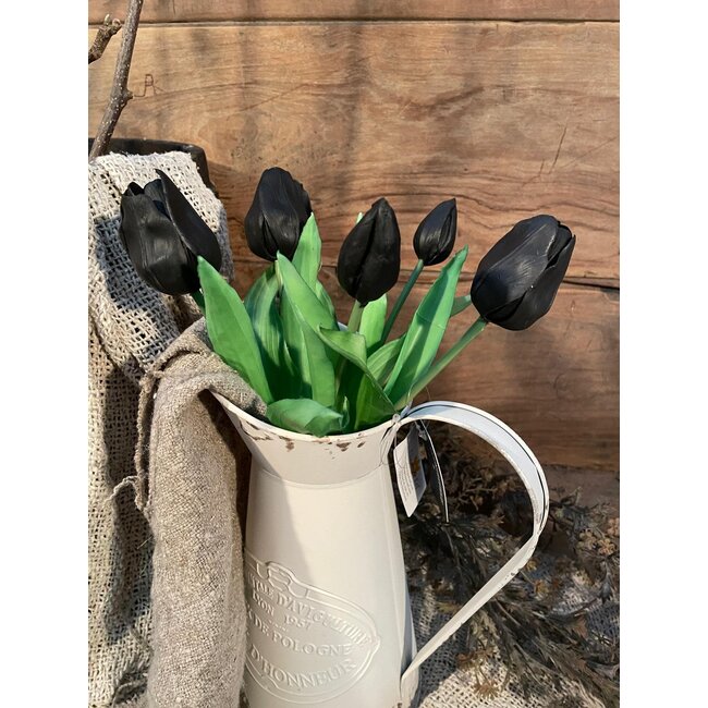 Countryfield ~Tulipa boeket zwart-L15B15H28CM 808544 - boeket zwarte tulpen