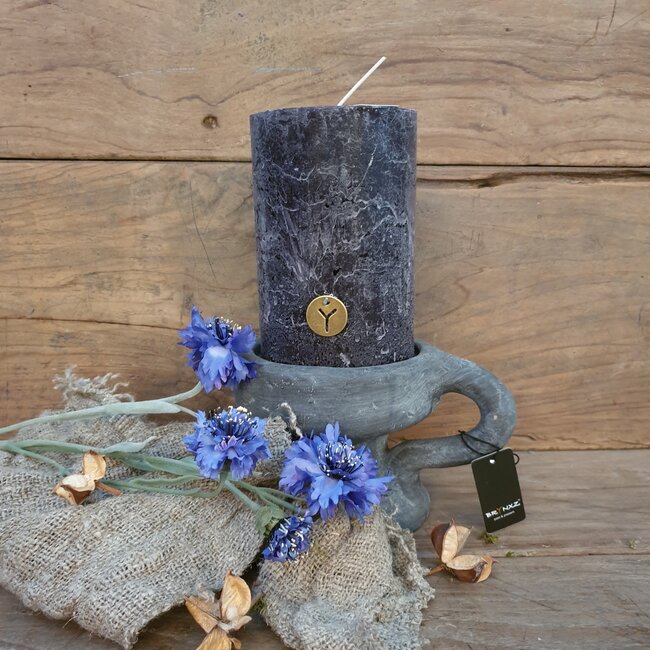 RUSTIC CANDLE BLACK D.10 H.15 - kaars
