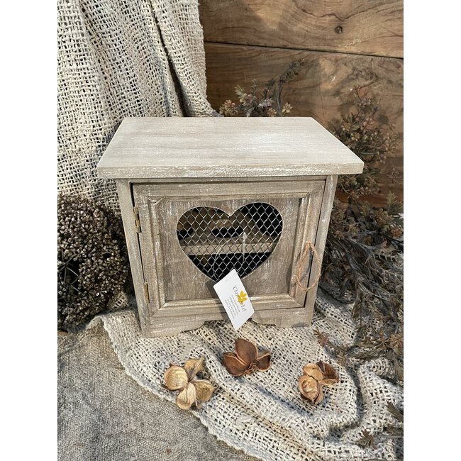 EIERKASTJE 19X14X19 CM BRUIN HOUT HART EIERHOUDER