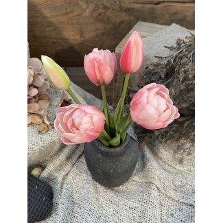 Roze tulpen "Sally", 5 stelen 29 cm