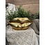 Planter Lips Polyresin Gold 28x10x12.5cm - excl. deco