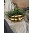 Planter Lips Polyresin Gold 28x10x12.5cm - excl. deco