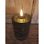 Led Pillar candle black rustic 7,5 x 10 cm