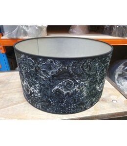 ## lampenkap - groen/zwart barok - 35 x 19 cm