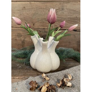 # verzenden op eigen risico - Witte toetervaas "ceramic" 20 cm