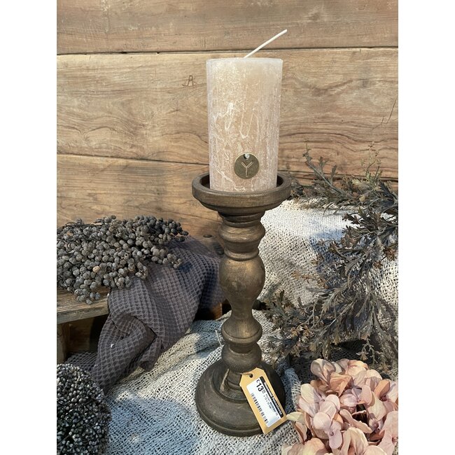 Brynxz RUSTIC CANDLE NATURE D.7 H.12