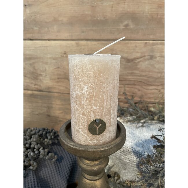 RUSTIC CANDLE NATURE D.7 H.12