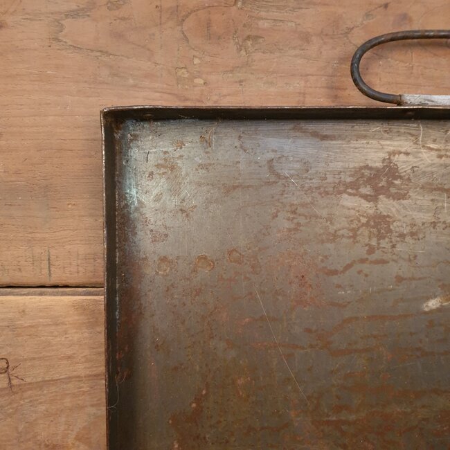 Alleen afhalen/wordt niet verzonden Mix - Iron square tray +/- 55x40cm